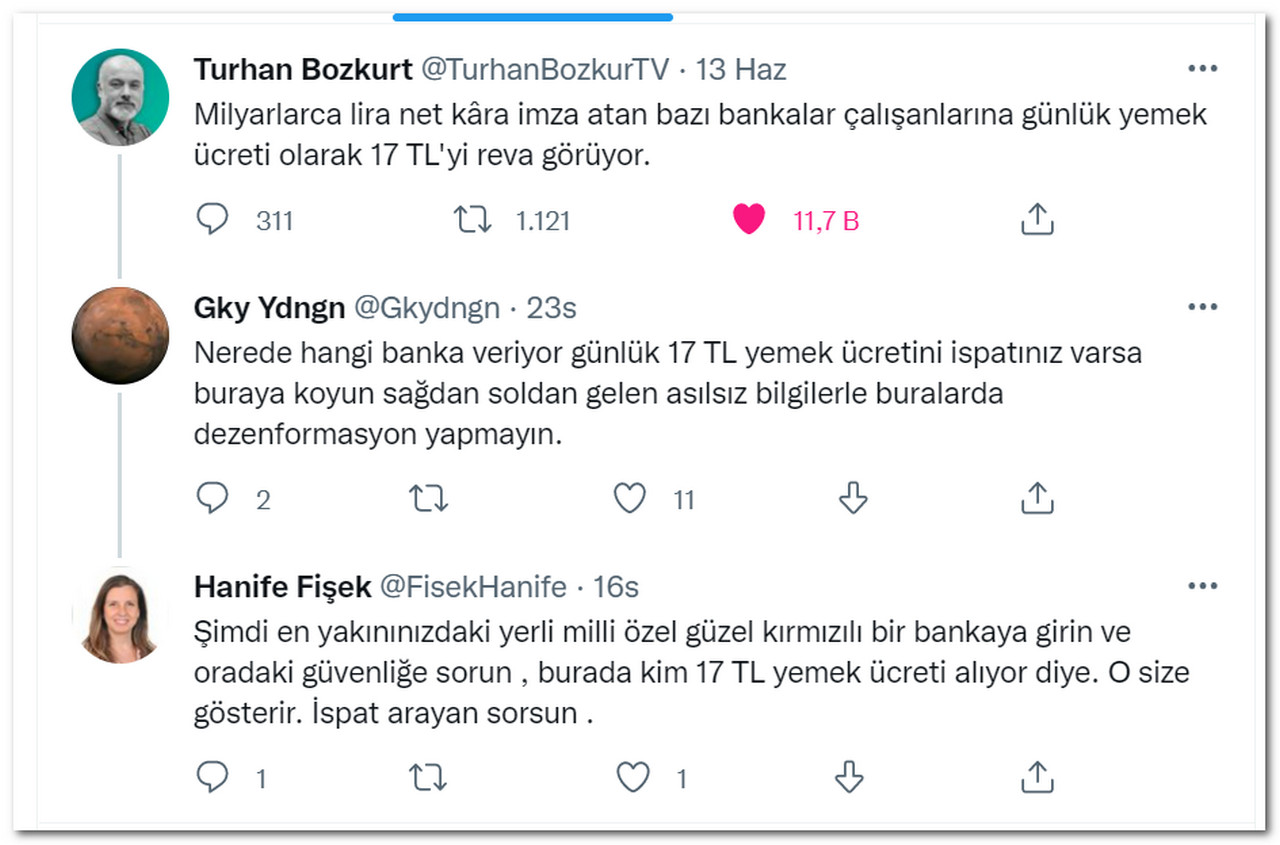 Usta bankacıdan “Hangi banka 17 lira yemek ücreti veriyor” sorusuna efsane cevap!