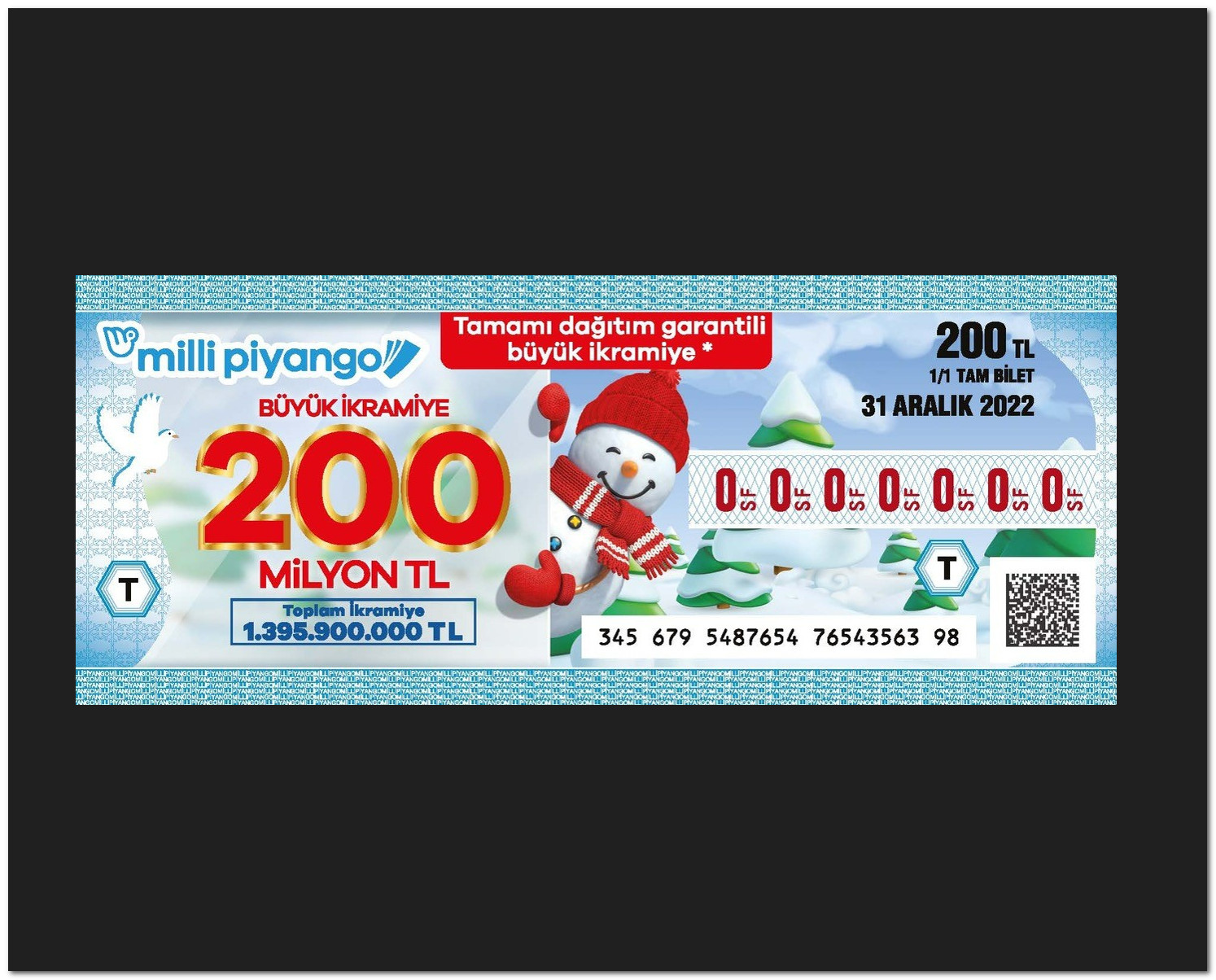 Milli Piyango Büyük ikramiye tam 200 milyon TL