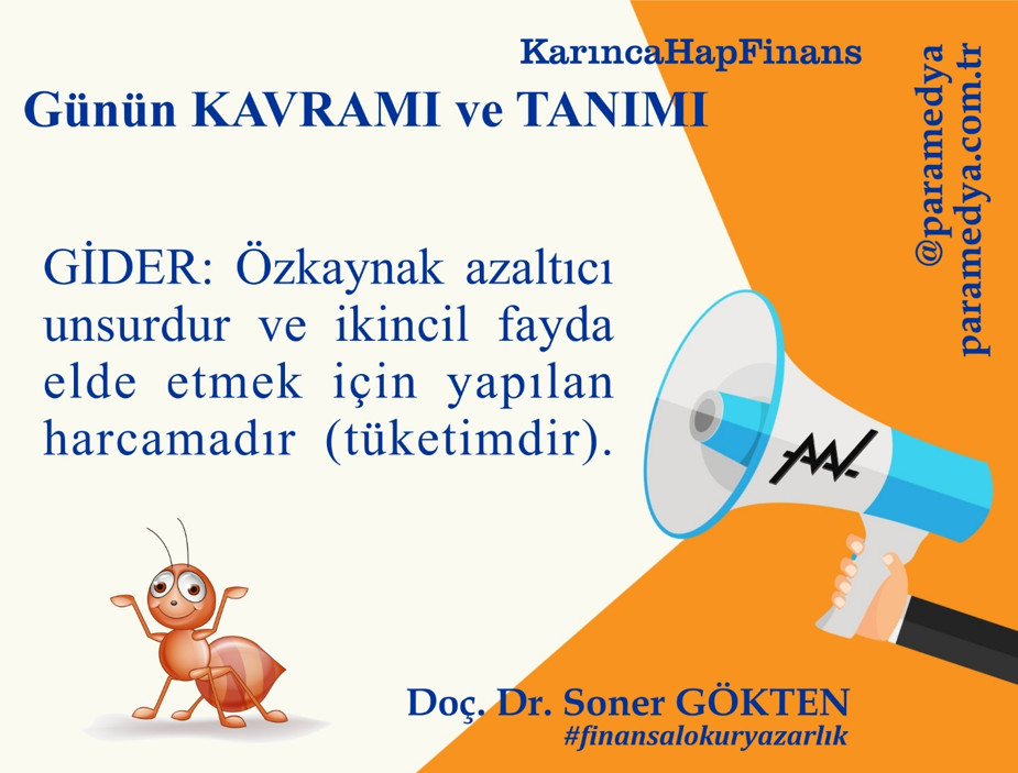 Karınca HapFinans Günün Kavramı ve Tanımı: GİDER nedir?